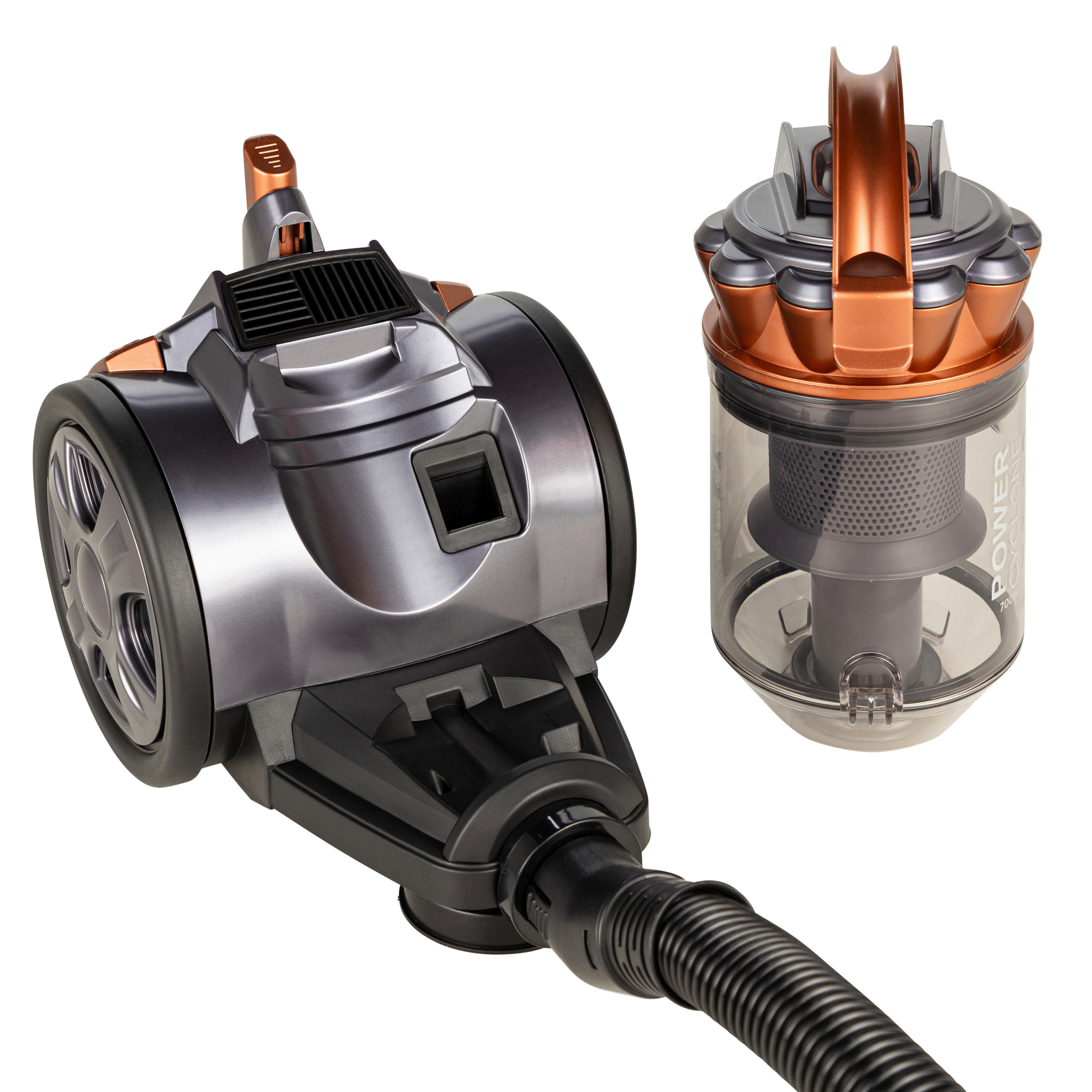 POCOline Bodenstaubsauger Kupfer grau Kunststoff Metall B/H/L: ca. 25x33,7x36,2 cm Bodenstaubsauger_Pandora - Kupfer/grau (36,20/25,00/33,70cm) - POCOline