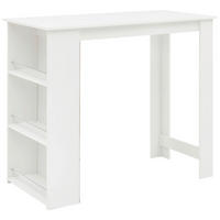 Bartisch weiß beschichtet Holzwerkstoff B/H/T: ca. 120x107,5x60 cm Bartisch - weiß (120,00/107,50/60,00cm) - Wohnling