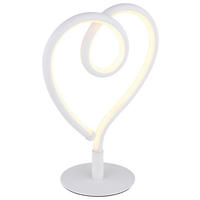 GLOBO LED-Tischleuchte Opal weiß Aluminium Metall Silikon B/H/T: ca. 10x23,5x16 cm AMORE - weiß/Opal (10,00/23,50/16,00cm) - GLOBO