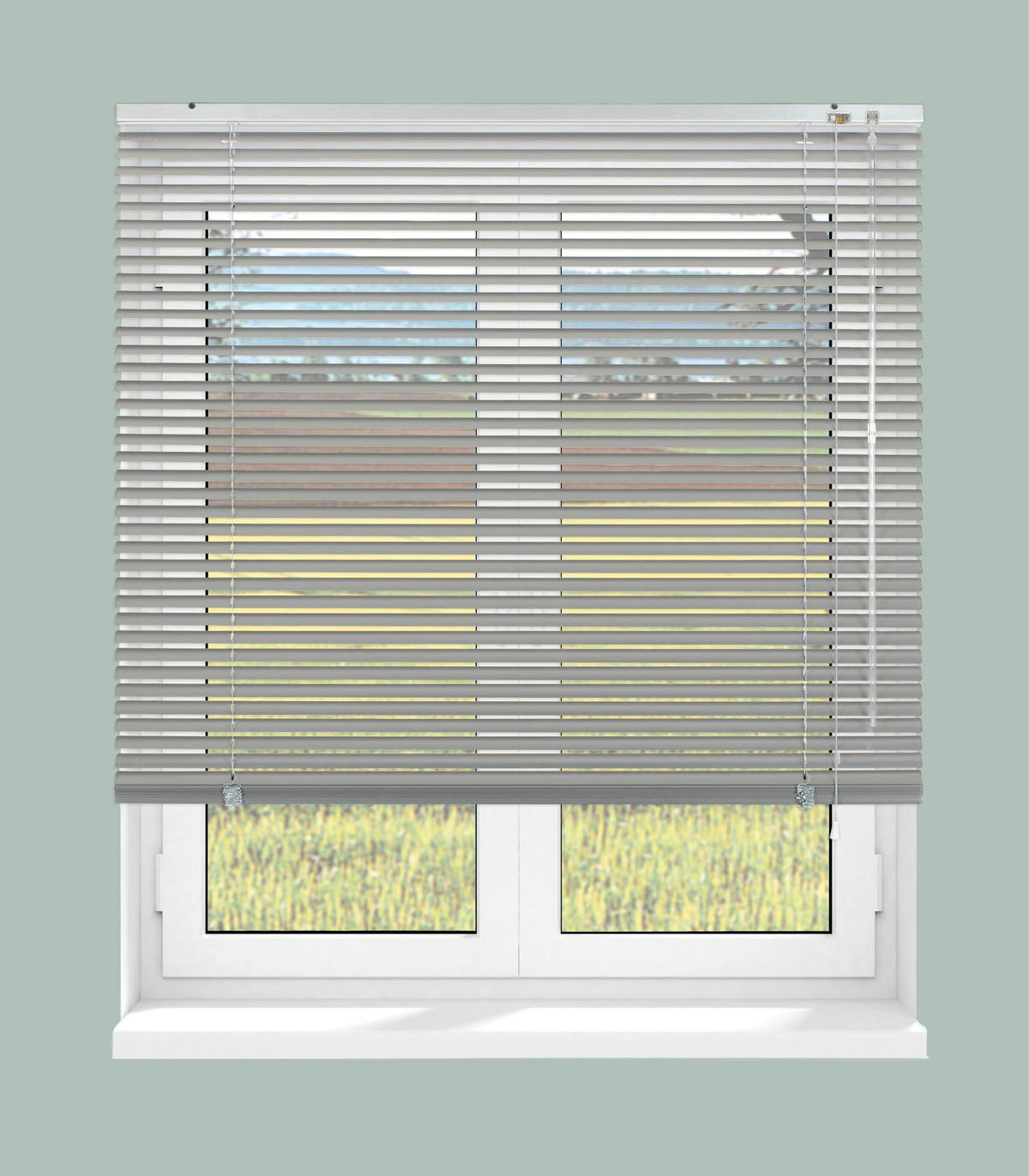 Alu-Jalousie silber B/L: ca. 80x240 cm Jalousie_Alu - silber (80,00/240,00cm) - Boviva