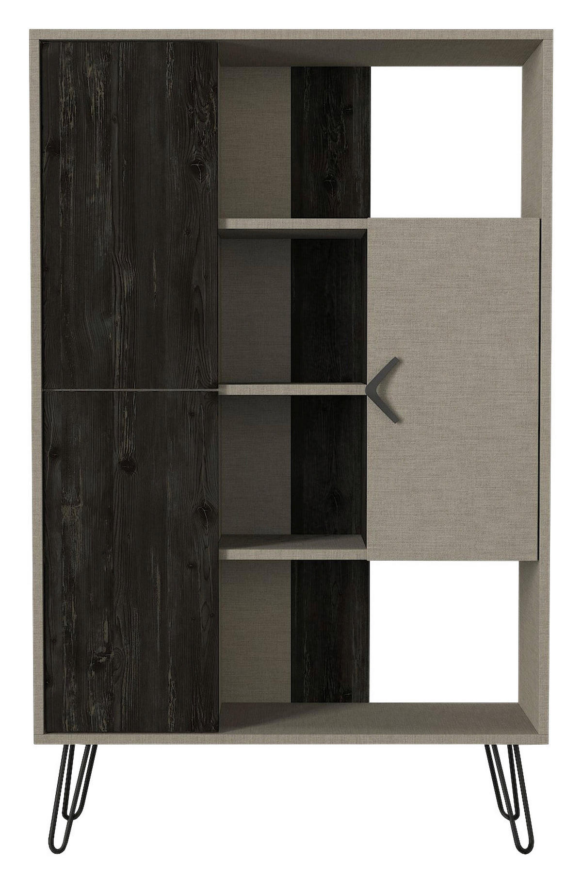 Regal Trenta Rebab grau B/H/T: ca. 90x144x31 cm Trenta - Rebab/grau (90,00/144,00/31,00cm) - moebel17