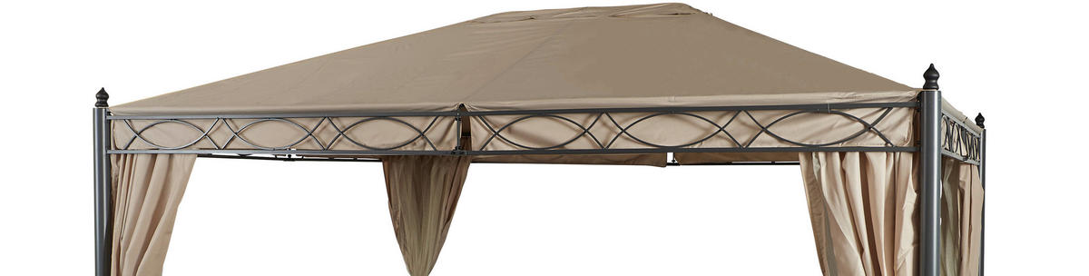 Grasekamp Ersatzdach für Pavillon ROM beige Textil B/H/L: ca. 300x60x400 cm ROM - beige (400,00/300,00/60,00cm) - Grasekamp