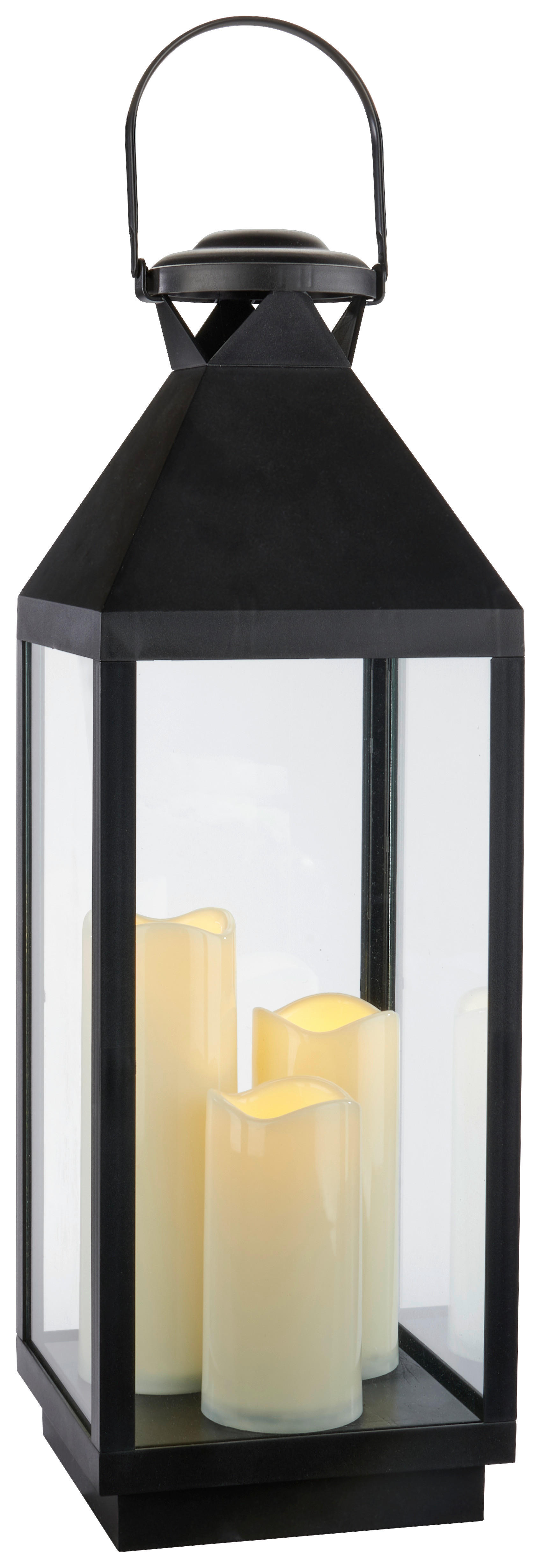 POCOline LED-Laterne schwarz B/H/L: ca. 19,5x60x19,5 cm
