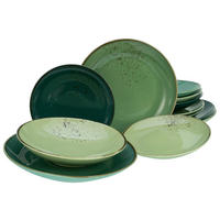 CreaTable Tafelservice Nature Collection Green Life grün Keramik Nature Collection Green Life - grün - CreaTable