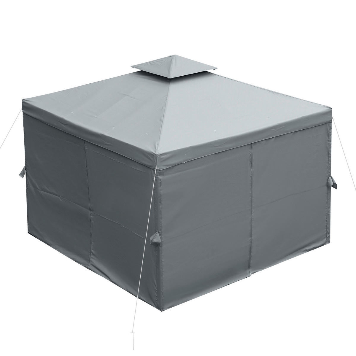 Outsunny Pavillon dunkelgrau Metall B/H/L: ca. 295x270x295 cm Pavillon - dunkelgrau (295,00/295,00/270,00cm) - Outsunny