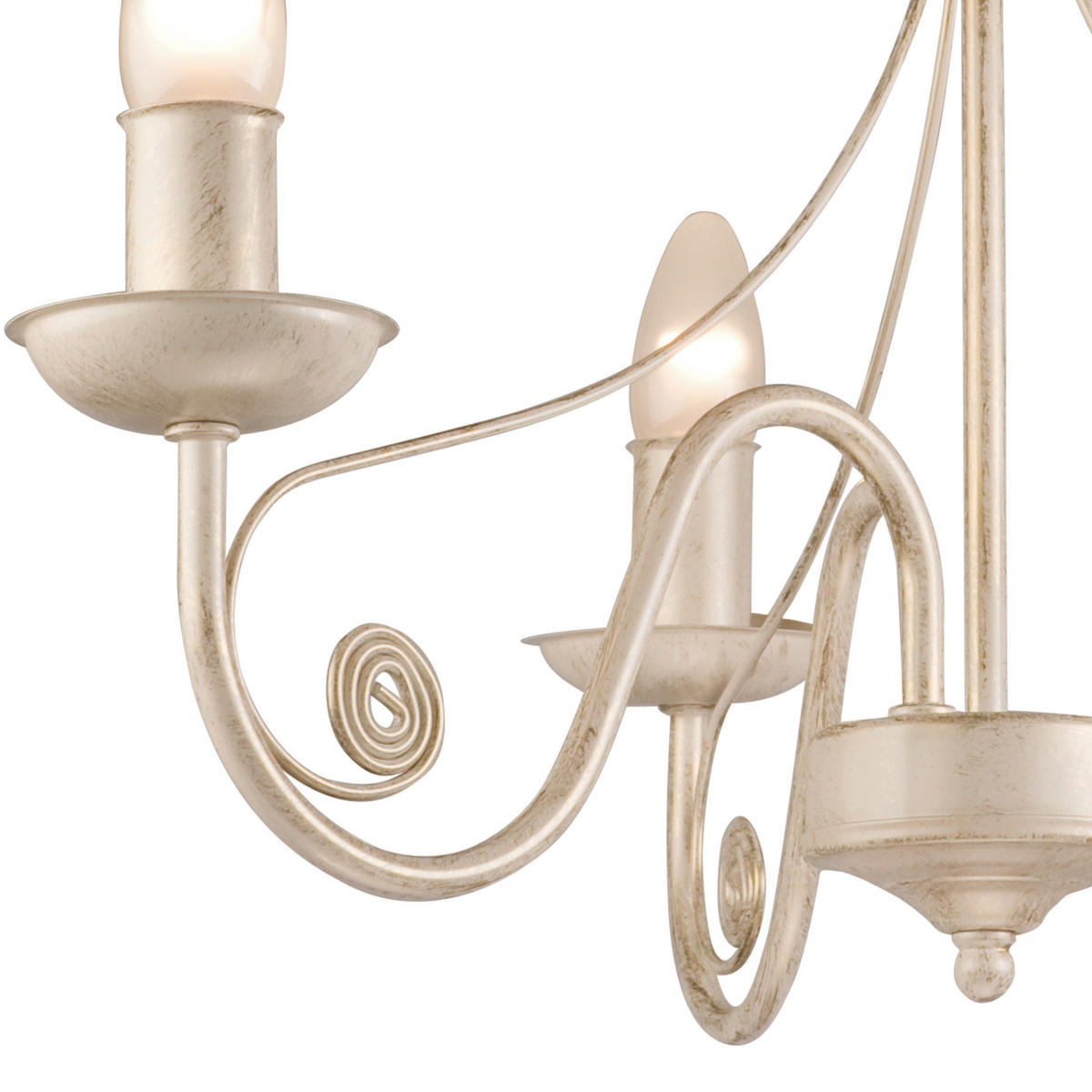 Lamkur Pendelleuchte DONATO 22512 weiß Stahl H/L: ca. 72x45 cm E14 3 Brennstellen Donato - weiß (45,00cm) - Lamkur