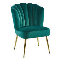 Stuhl Pippa 101 grün Microfaser B/H/T: ca. 67x87x70 cm Pippa 101 - gold/grün (67,00/87,00/70,00cm) - 360 Living
