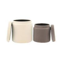 Kayoom Hocker Zora 225 2-er Set elfenbein B/H/T: ca. 40x44x33,5 cm Zora 225 2-er Set - taupe/elfenbein (40,00/44,00/33,50cm) - Kayoom