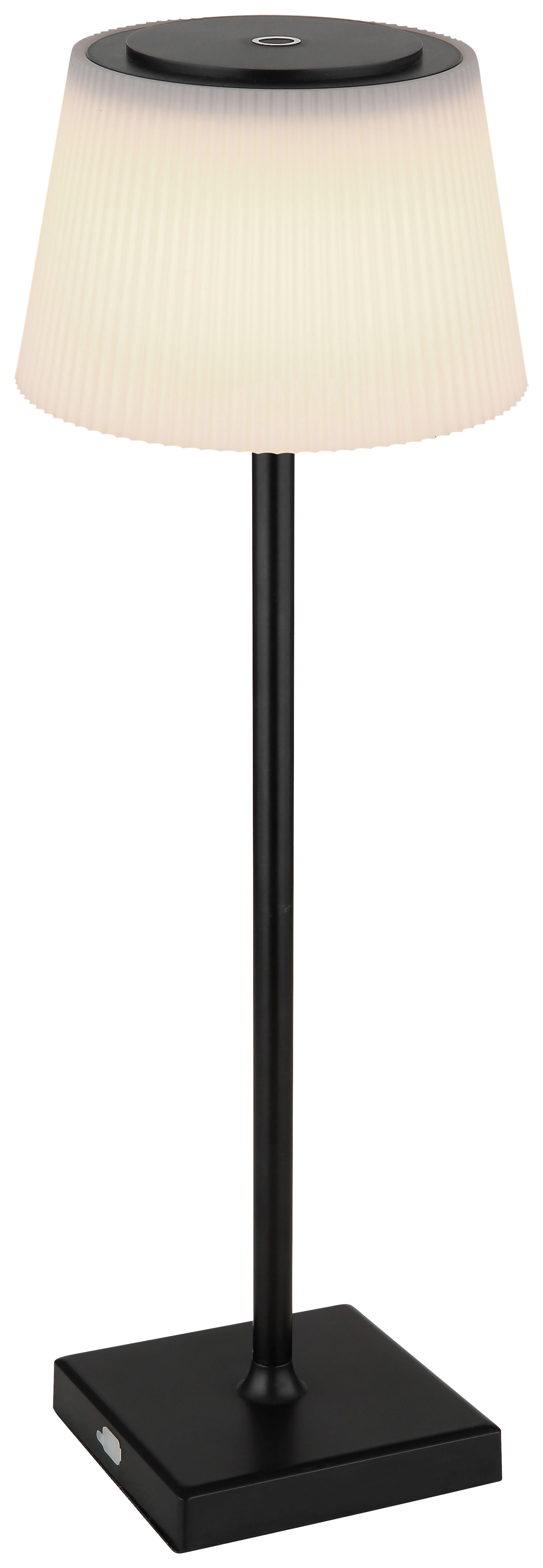 GLOBO LED-Tischleuchte schwarz weiß Metall Kunststoff H/D: ca. 38x13 cm GREGOIR - weiß/schwarz (13,00/38,00cm) - GLOBO