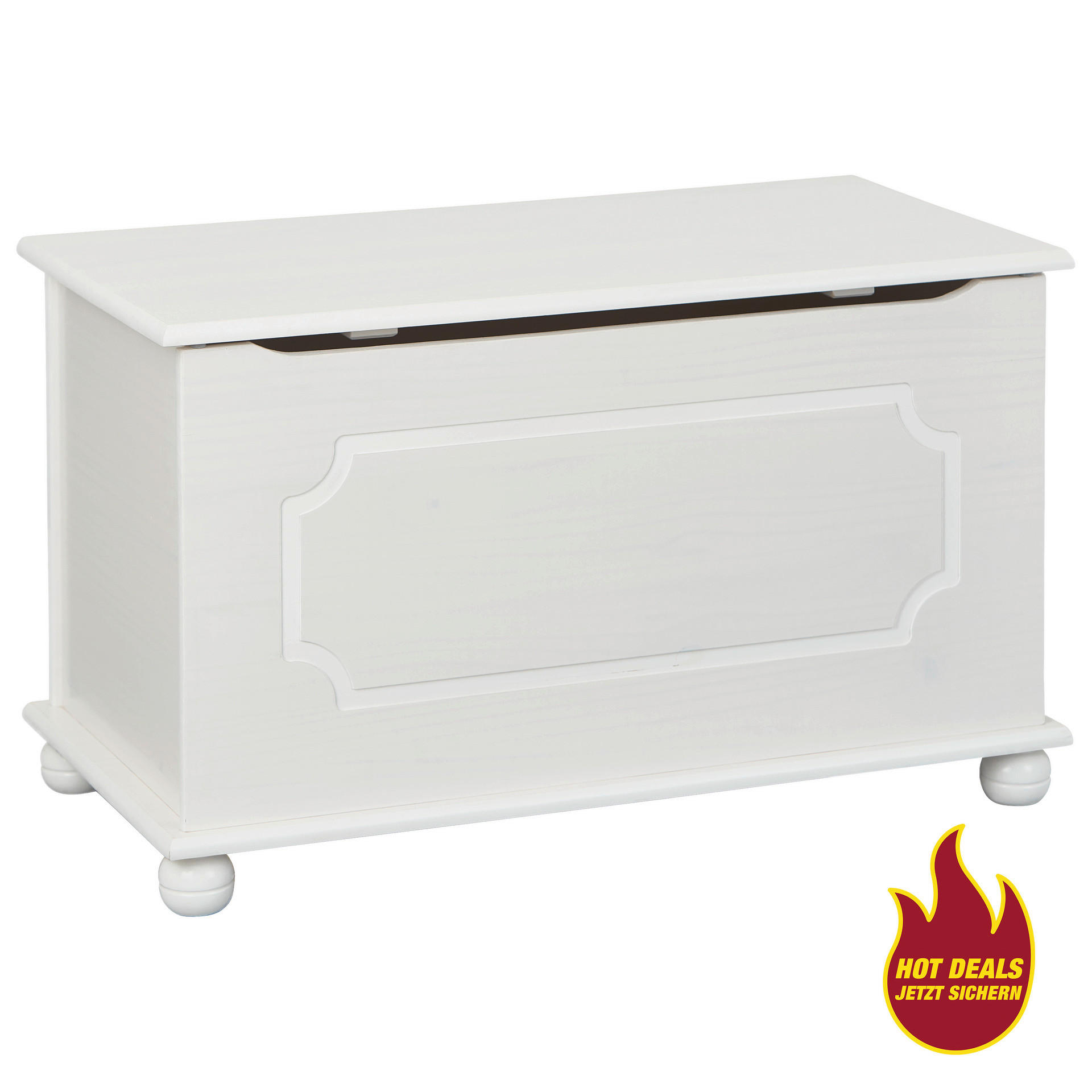 Truhe Emel weiß Kiefer B/H/T: ca. 53x47x89 cm Emel - weiß (53,00/47,00/89,00cm)