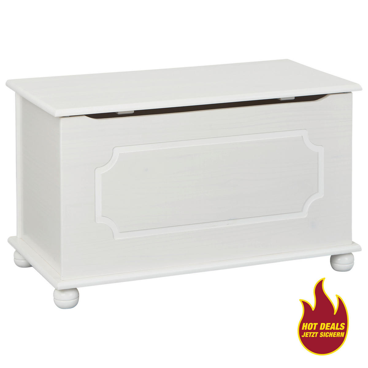 Truhe Emel weiß Kiefer B/H/T: ca. 53x47x89 cm Emel - weiß (53,00/47,00/89,00cm)