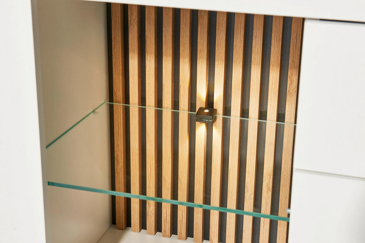 TV-Lowboard Rosalie weiß Eiche Evoke Coast Nachbildung B/H/T: ca. 179x67x44 cm Rosalie - Eiche/weiß (179,00/67,00/44,00cm)