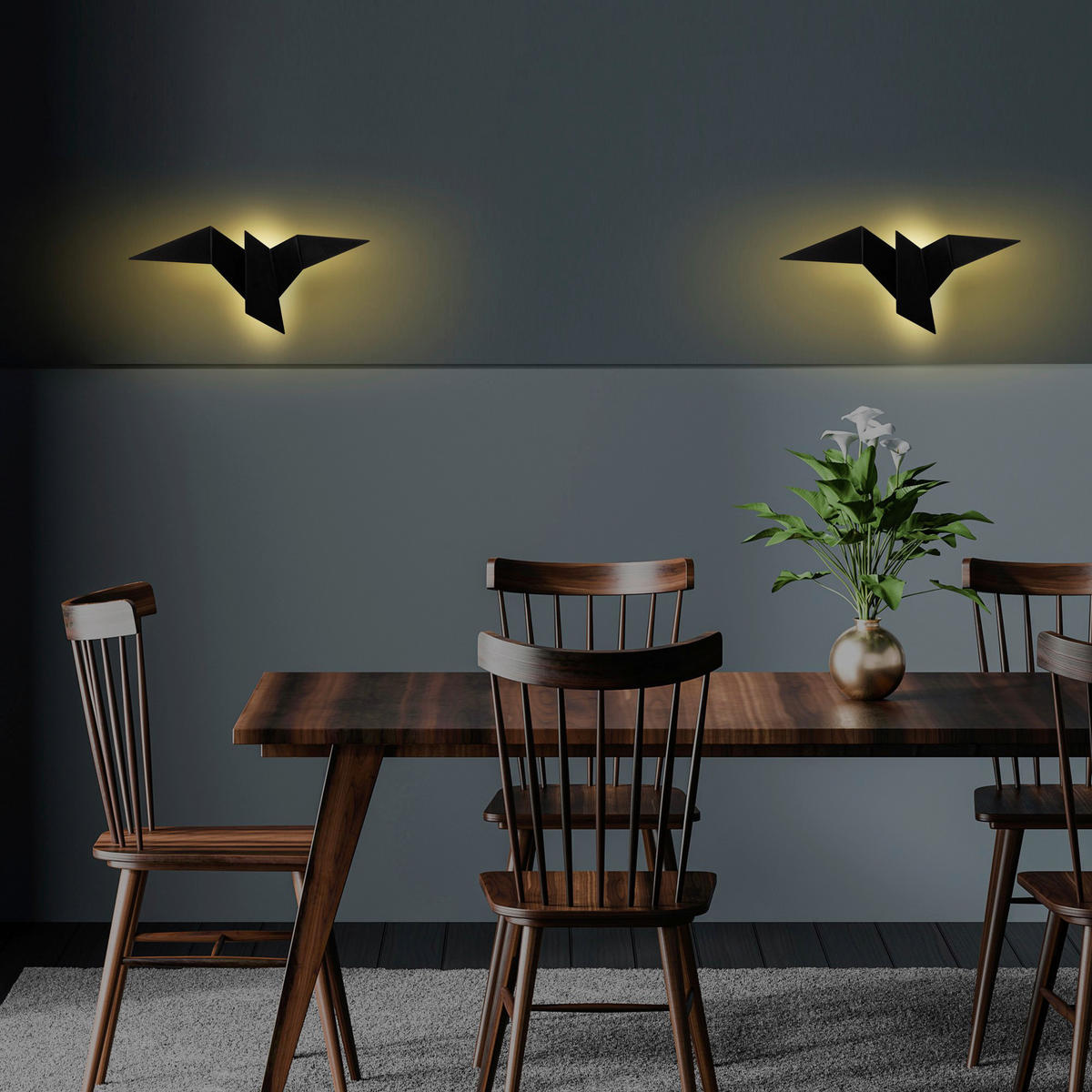 Opviq Wandleuchte 119FRS1145 schwarz Metall B/H/L: ca. 24x14x56 cm 1 Brennstellen Pacal - schwarz (56,00/24,00/14,00cm) - Opviq