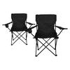 VCM Campingstuhl Set schwarz Polyester-Mischgewebe B/H/T: ca. 85x85x50 cm Campingstuhl_Set - schwarz (85,00/85,00/50,00cm) - VCM