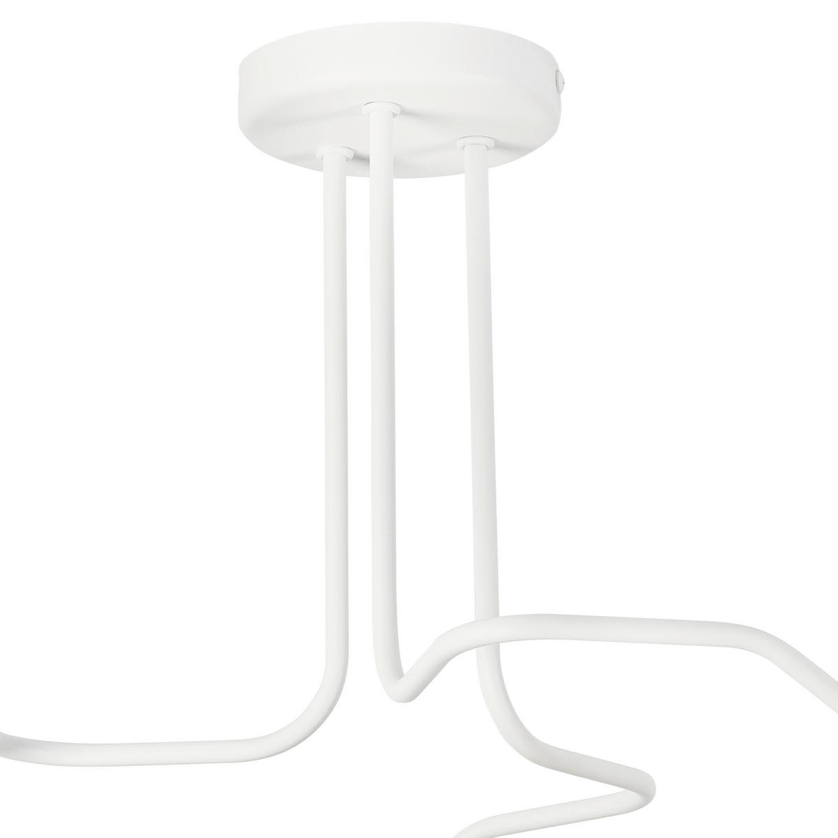 Lamkur Deckenleuchte DOMINO 51185 weiß Stahl H/L: ca. 40x55 cm E27 3 Brennstellen Domino - weiß (55,00cm) - Lamkur