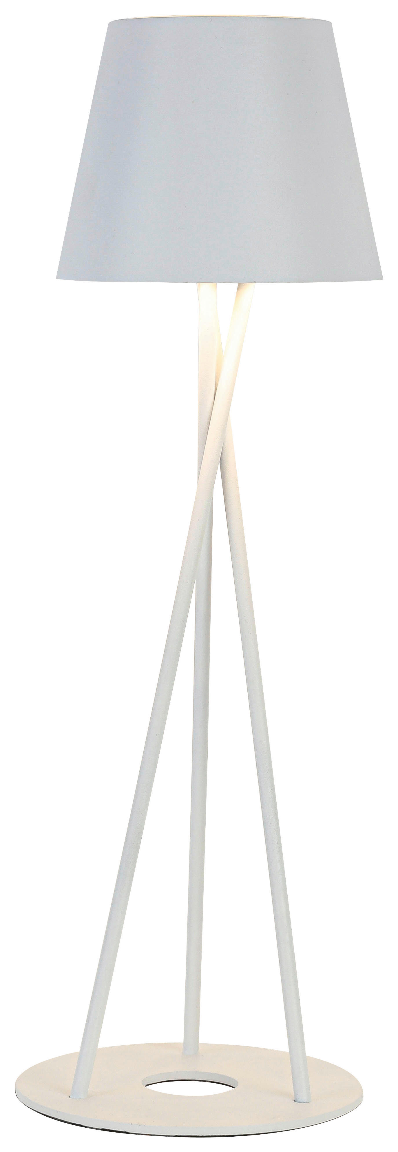 Tischleuchte weiß H/D: ca. 36x11 cm Akku-Tischleuchte_Malmö weiß - weiß (11,00/36,00cm) - Nolo Lighting