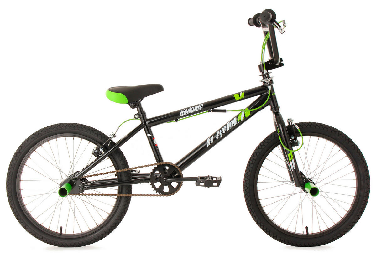 KS-Cycling BMX Hedonic 592B 20 Zoll Rahmenhöhe 28 cm 1 Gänge schwarz schwarz ca. 20 Zoll Hedonic - schwarz - KS-Cycling