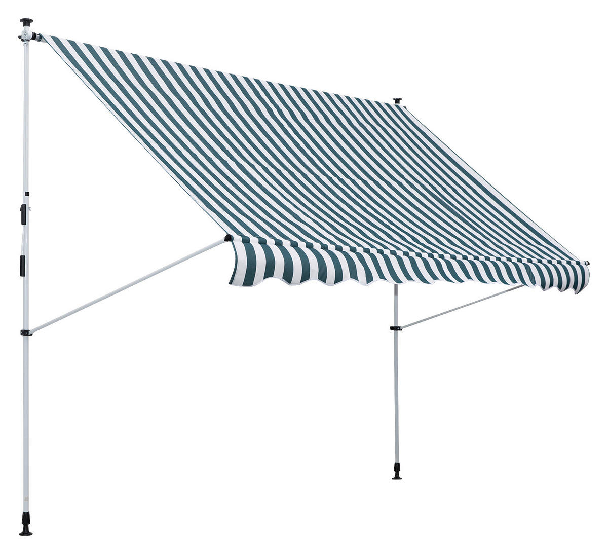 Markise grün B/H/L: ca. 150x280x300 cm Markise - weiß/grün (300,00/150,00/280,00cm) - Outsunny