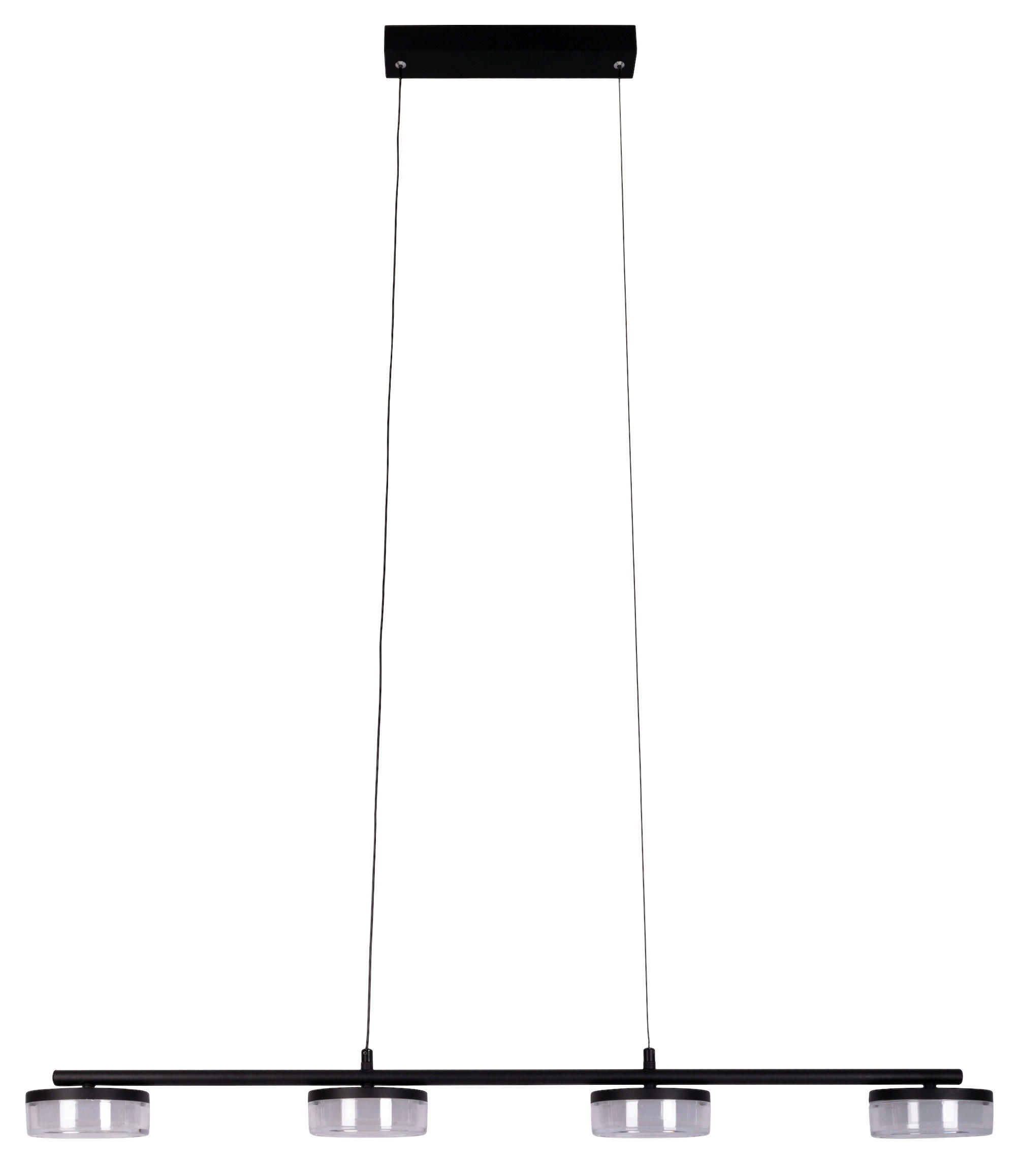 Näve Leuchten Pendelleuchte 7096522 schwarz Metall Kunststoff B/H/T: ca. 12x150x96 cm null 4 Brennstellen Cimo - schwarz (12,00/150,00/96,00cm) - Näve Leuchten