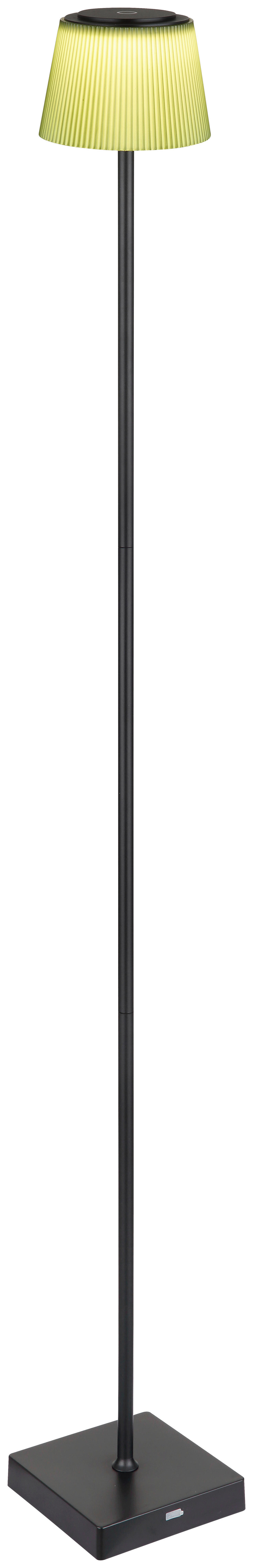 GLOBO LED-Stehleuchte dunkelgrün schwarz Kunststoff Metall B/H/T: ca. 14x120x14 cm 1 Brennstellen GREGOIR - schwarz/dunkelgrün (14,00/120,00/14,00cm) - GLOBO