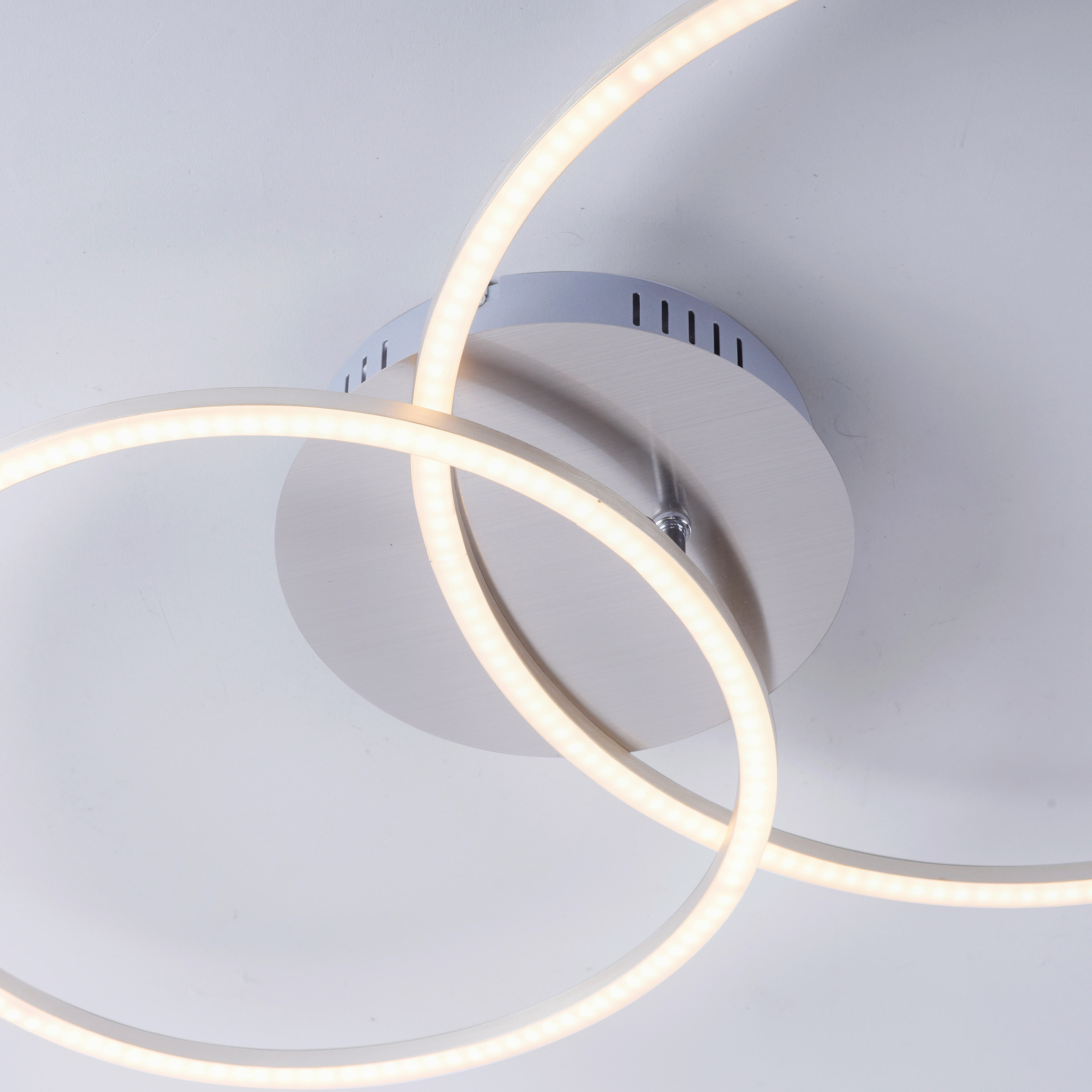 Just Light Deckenleuchte 14537-55 silber Alu Kunststoff B/H/L: ca. 44x7x70 cm LED-Deckenleuchte_Ivanka 14537-55 - silber (70,00/44,00/7,00cm) - Just Light