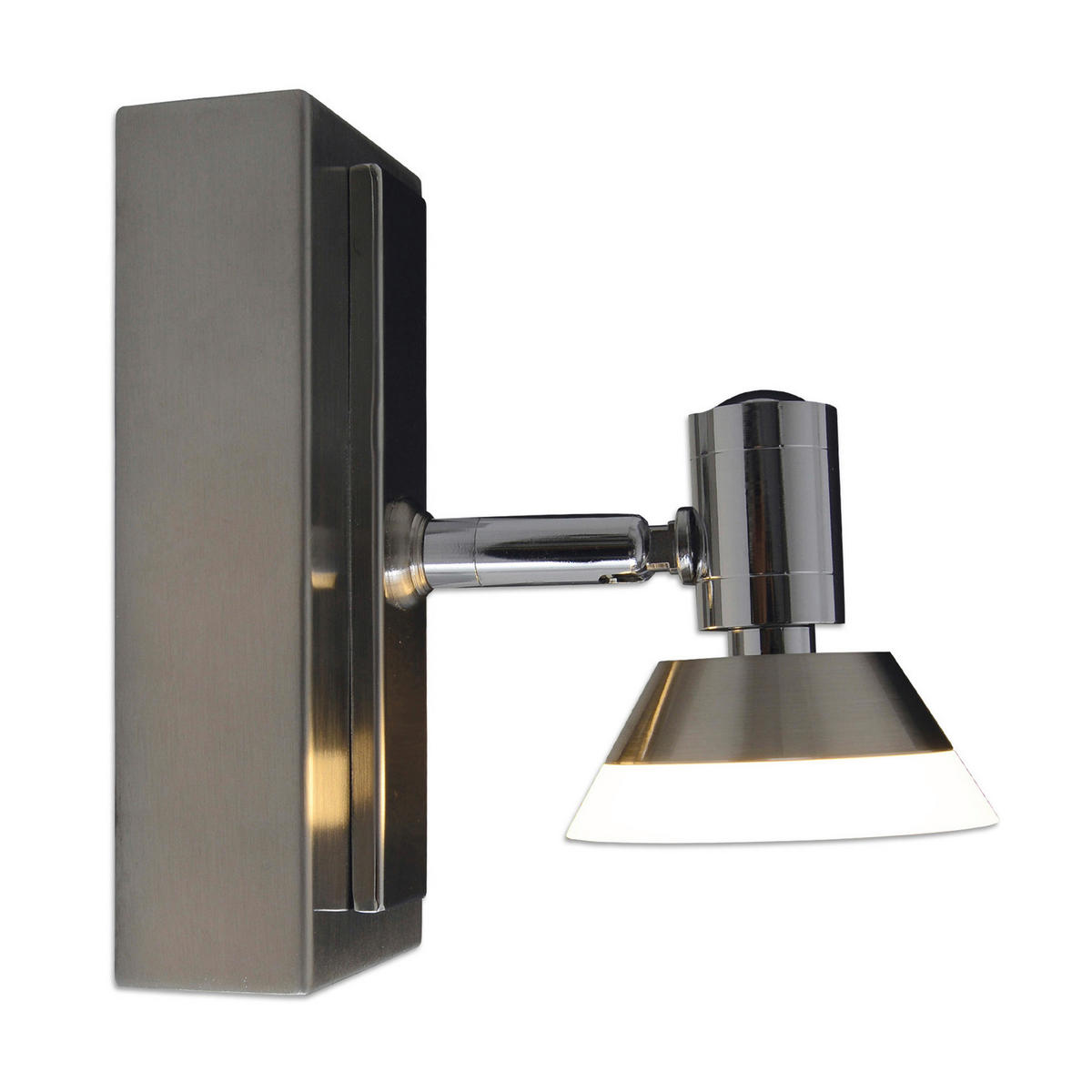 LED-Außenwandleuchte Jericho NV1226642 Chrom B/H/L: ca. 7,3x13,7x15 cm LED Außenwandleuchte Clair mit LED - Chrom (15,00/7,30/13,70cm) - Näve Leuchten