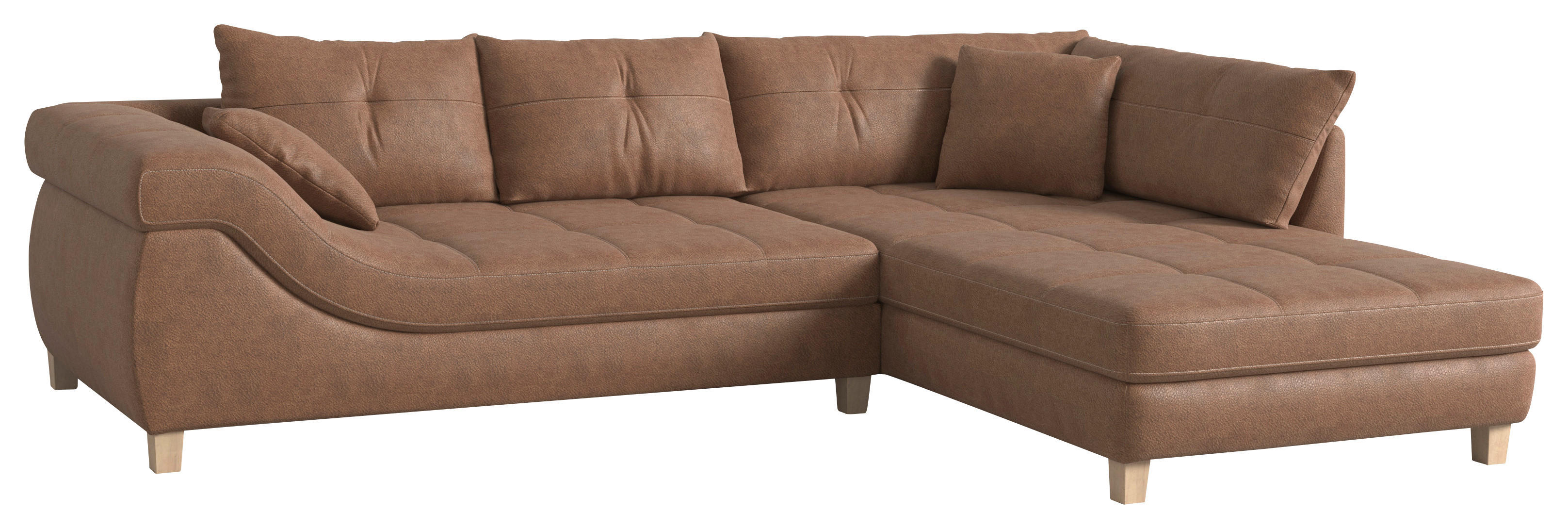 Polsterecke Bonanza Cognac Microfaser B/H/T: ca. 317x96x227 cm Bonanza - Eiche/Cognac (317,00/96,00/227,00cm)