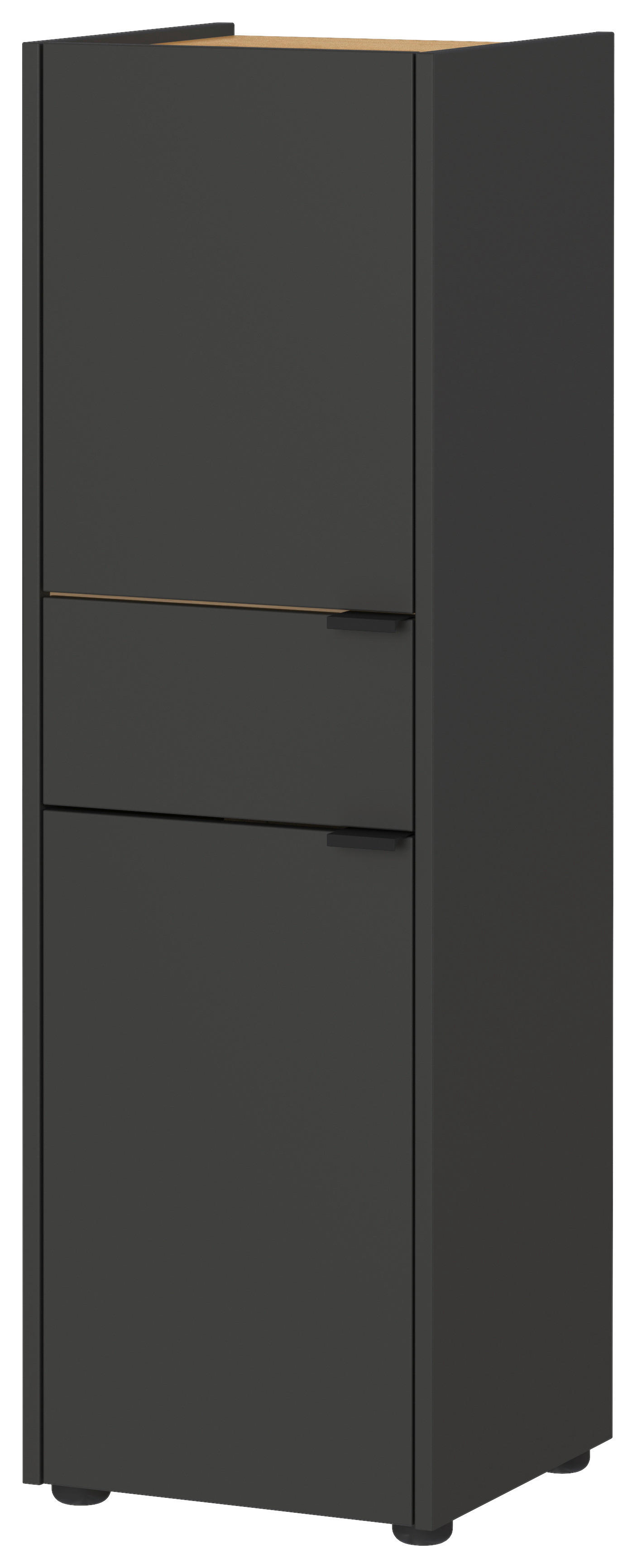 Schrank 4498-549 Graphit Eiche Navarra Nachbildung B/H/T: ca. 34x111x34 cm 4498-549 - Eiche/Graphit (34,00/111,00/34,00cm) - Germania