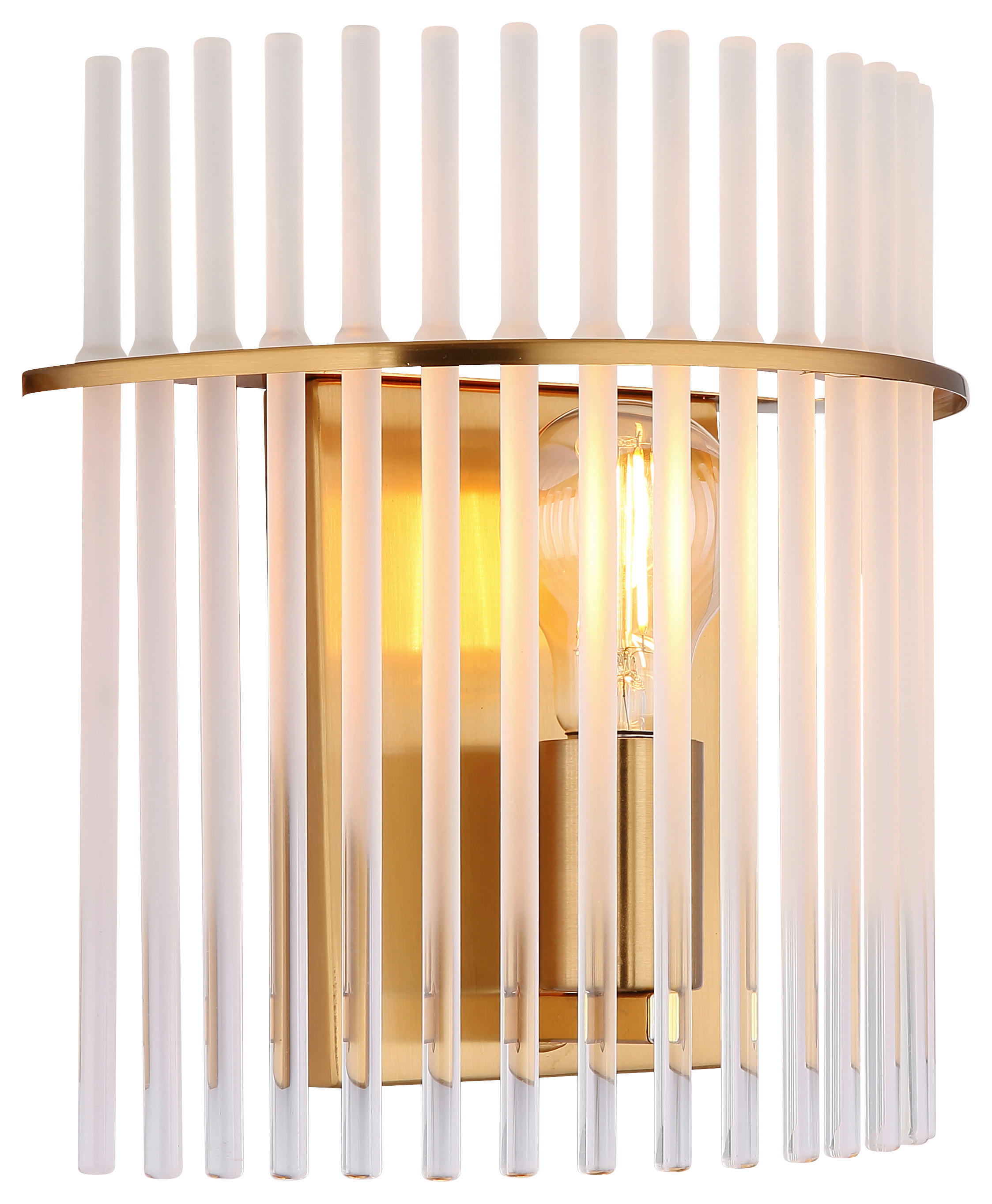 GLOBO Wandleuchte gold Opal transparent Metall Glas B/H/T: ca. 25x26x12,5 cm E27 1 Brennstellen GORLEY - gold/Opal (25,00/26,00/12,50cm) - GLOBO
