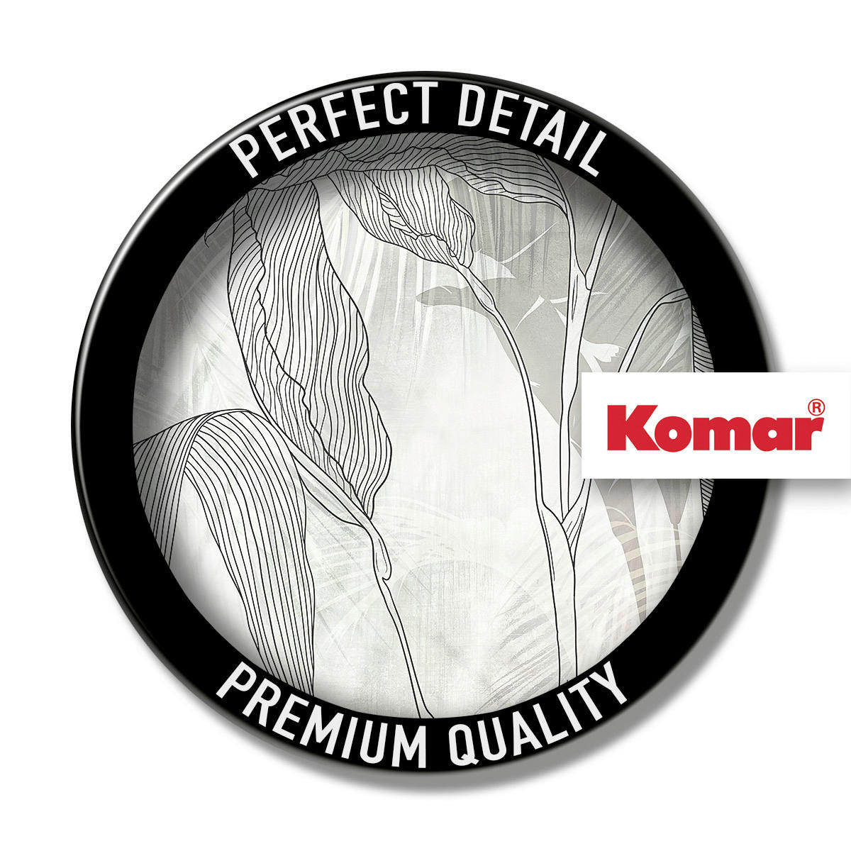 Komar Fototapete Linierte Lilien B/L: ca. 400x250 cm Linierte Lilien - (400,00/250,00cm) - Komar