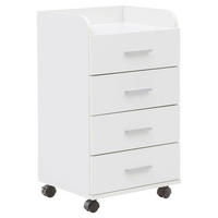 Rollcontainer weiß Spanplatte B/H/T: ca. 40x70,5x33 cm Rollcontainer - weiß (40,00/70,50/33,00cm) - Wohnling
