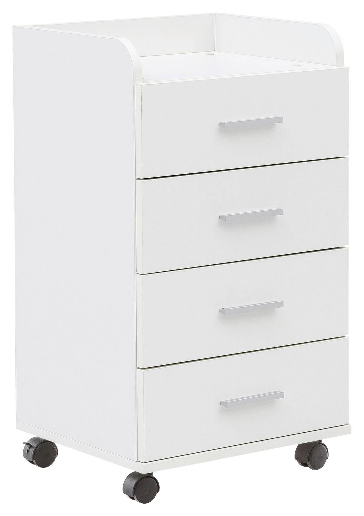 Rollcontainer weiß Spanplatte B/H/T: ca. 40x70,5x33 cm Rollcontainer - weiß (40,00/70,50/33,00cm) - Wohnling