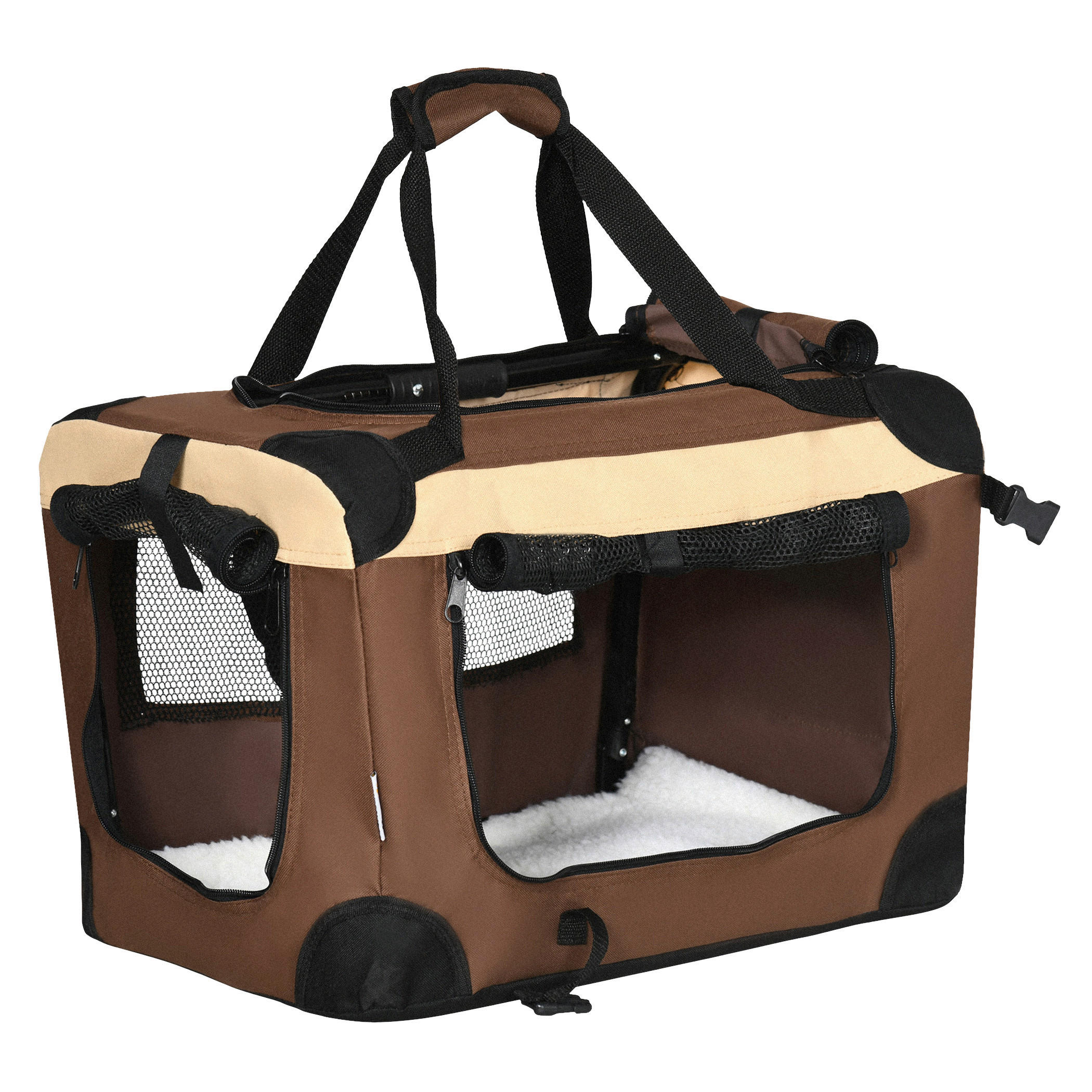 PawHut Hunde-Zubehör braun Polyester B/H/L: ca. 33,5x50,5x35 cm Hundetasche - braun (35,00/33,50/50,50cm) - PawHut