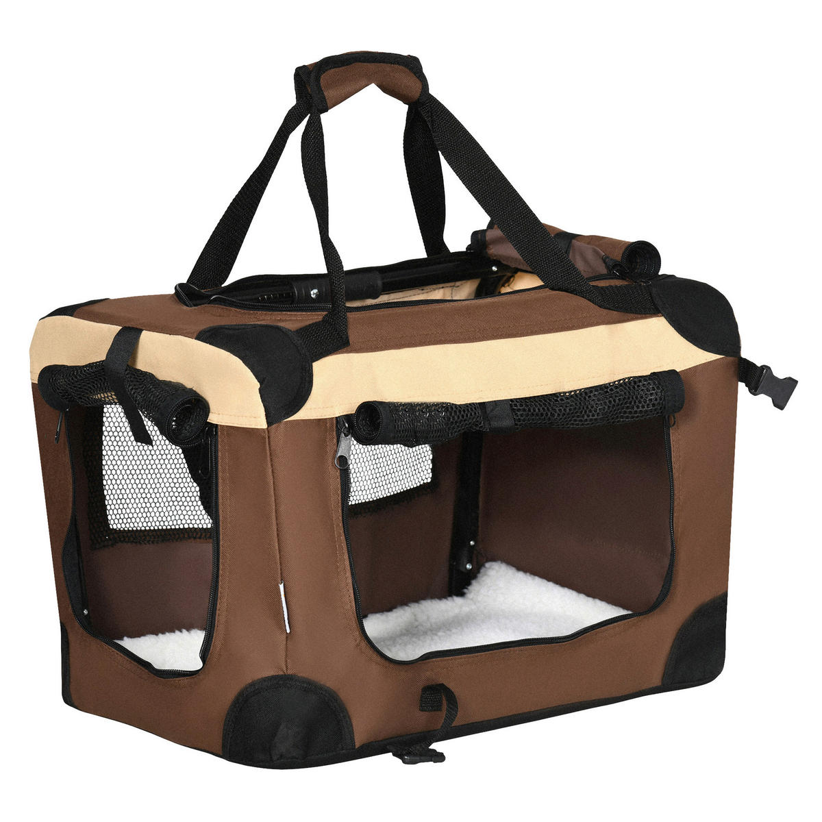 PawHut Hunde-Zubehör braun Polyester B/H/L: ca. 33,5x50,5x35 cm Hundetasche - braun (35,00/33,50/50,50cm) - PawHut