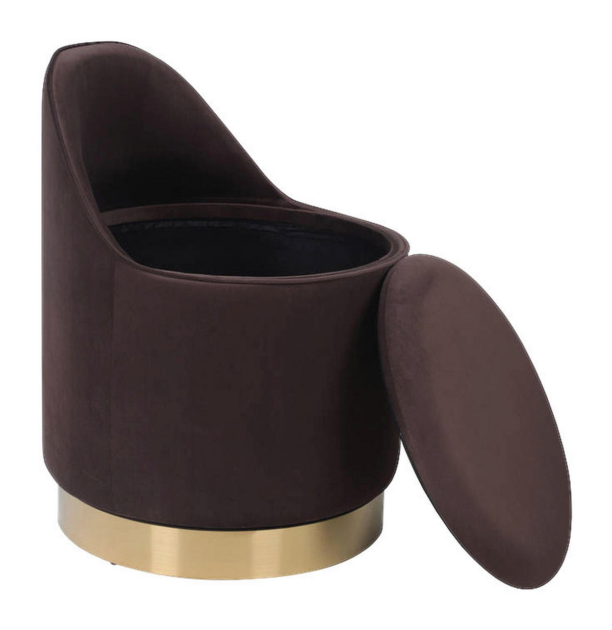 Hocker Viktor 100 braun H/D: ca. 68x52 cm Viktor 100 - gold/braun (52,00/68,00cm) - 360 Living