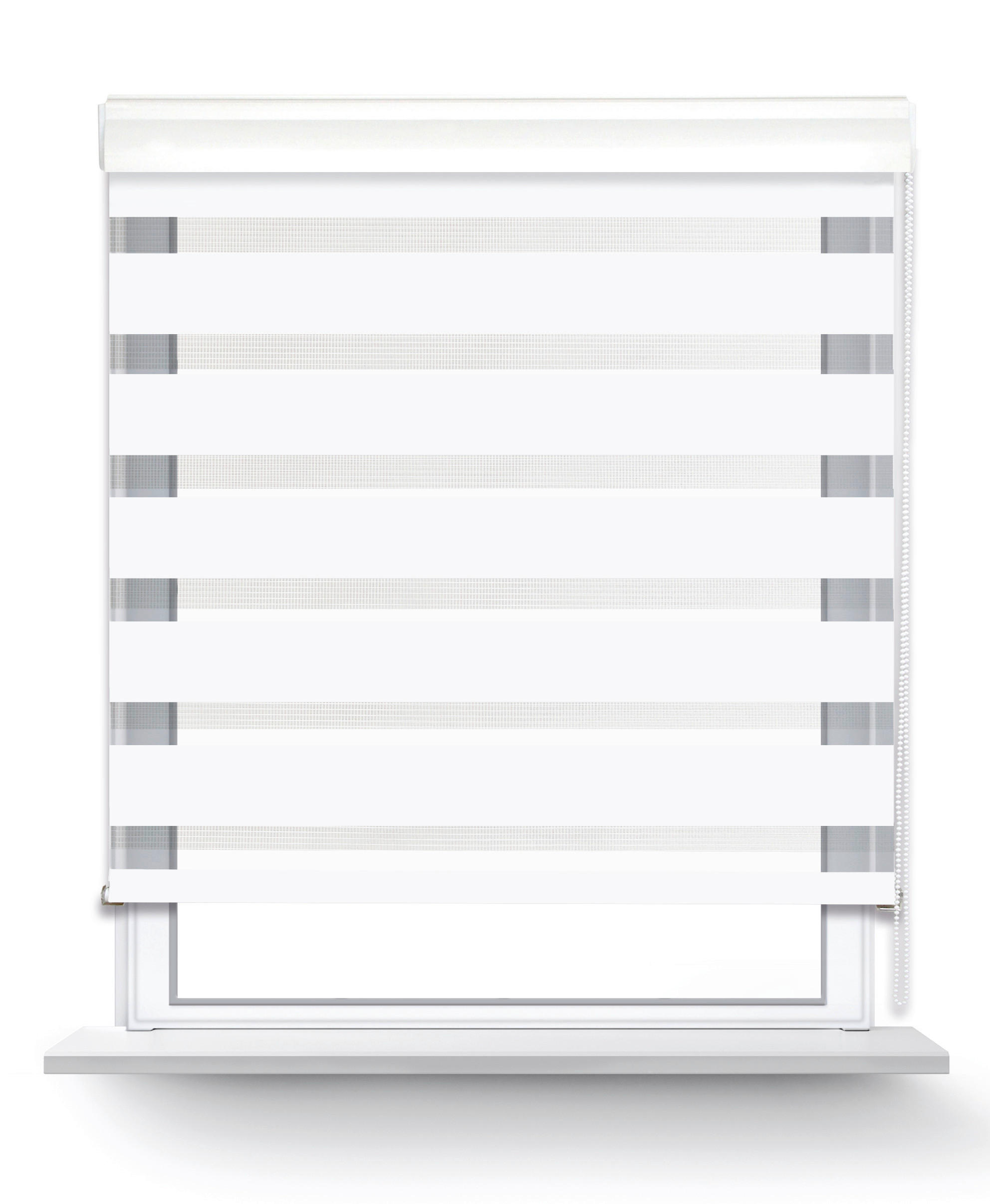 Doppelrollo mit Blende Easy-Fix weiß B/L: ca. 80x220 cm Easy-Fix - weiß (80,00/220,00cm) - POCOline
