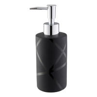 Seifenspender schwarz Steingut B/H/T: ca. 7x18x7 cm Seifenspender_Nero schwarz - schwarz (7,00/18,00/7,00cm) - Axentia