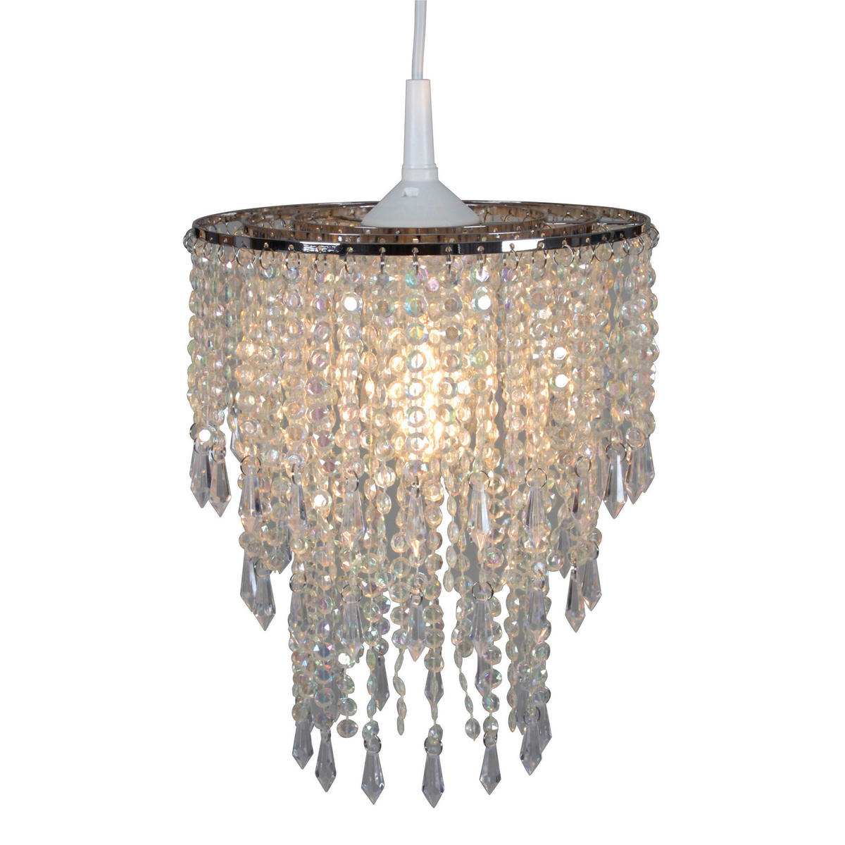 Näve Leuchten Pendelleuchte 6008731 transparent Metall Kunststoff B/H/T: ca. 22,5x29x22,5 cm E27 1 Brennstellen Kira - transparent (22,50/29,00/22,50cm) - Näve Leuchten