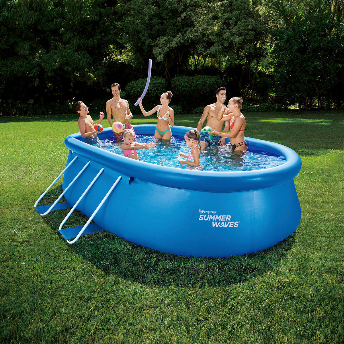 Summer Waves Poolset Quick Set B/H/T: ca. 305x107x457 cm Quick Set - blau (305,00/107,00/457,00cm) - Summer Waves