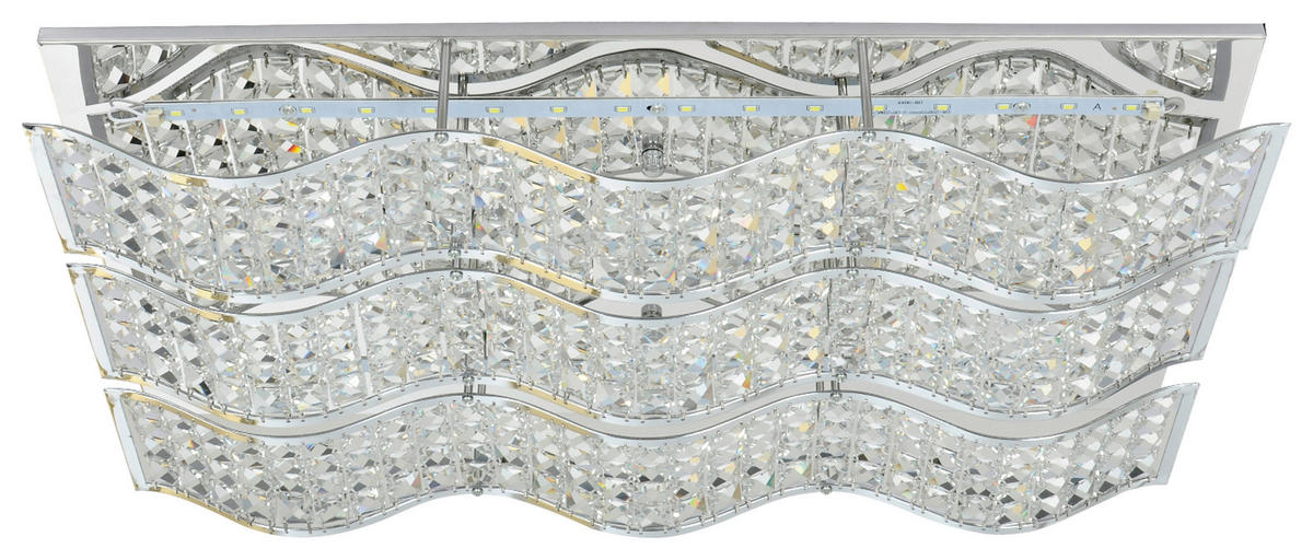 SPOT Light Deckenleuchte Spindle 5962128 Chrom transparent Glas Metall B/H/T: ca. 33,5x10x61 cm Spindle - Chrom/transparent (33,50/10,00/61,00cm) - SPOT Light
