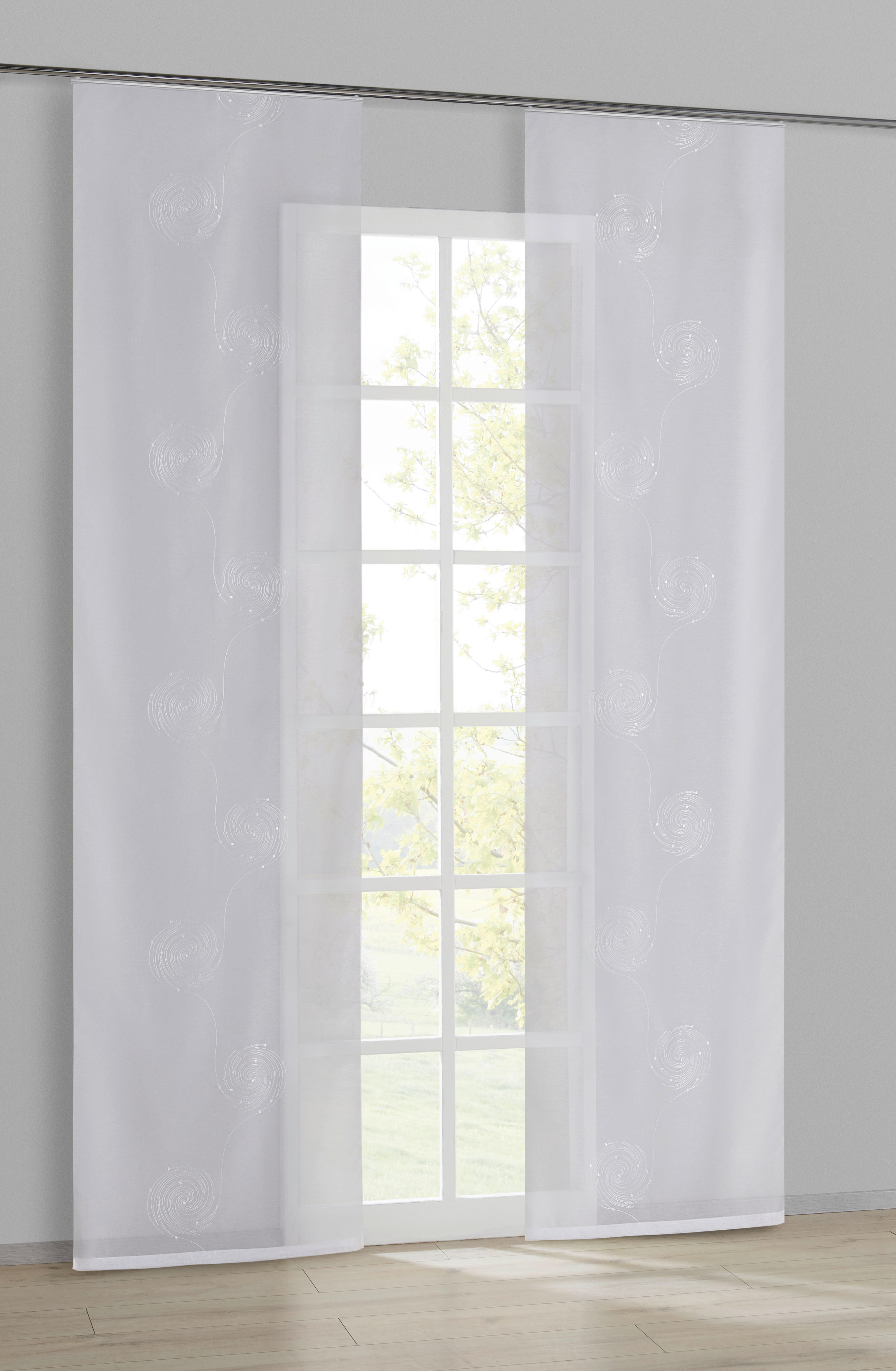 Schiebevorhang Sofia weiß B/L: ca. 60x245 cm Sofia - weiß (60,00/245,00cm) - POCOline