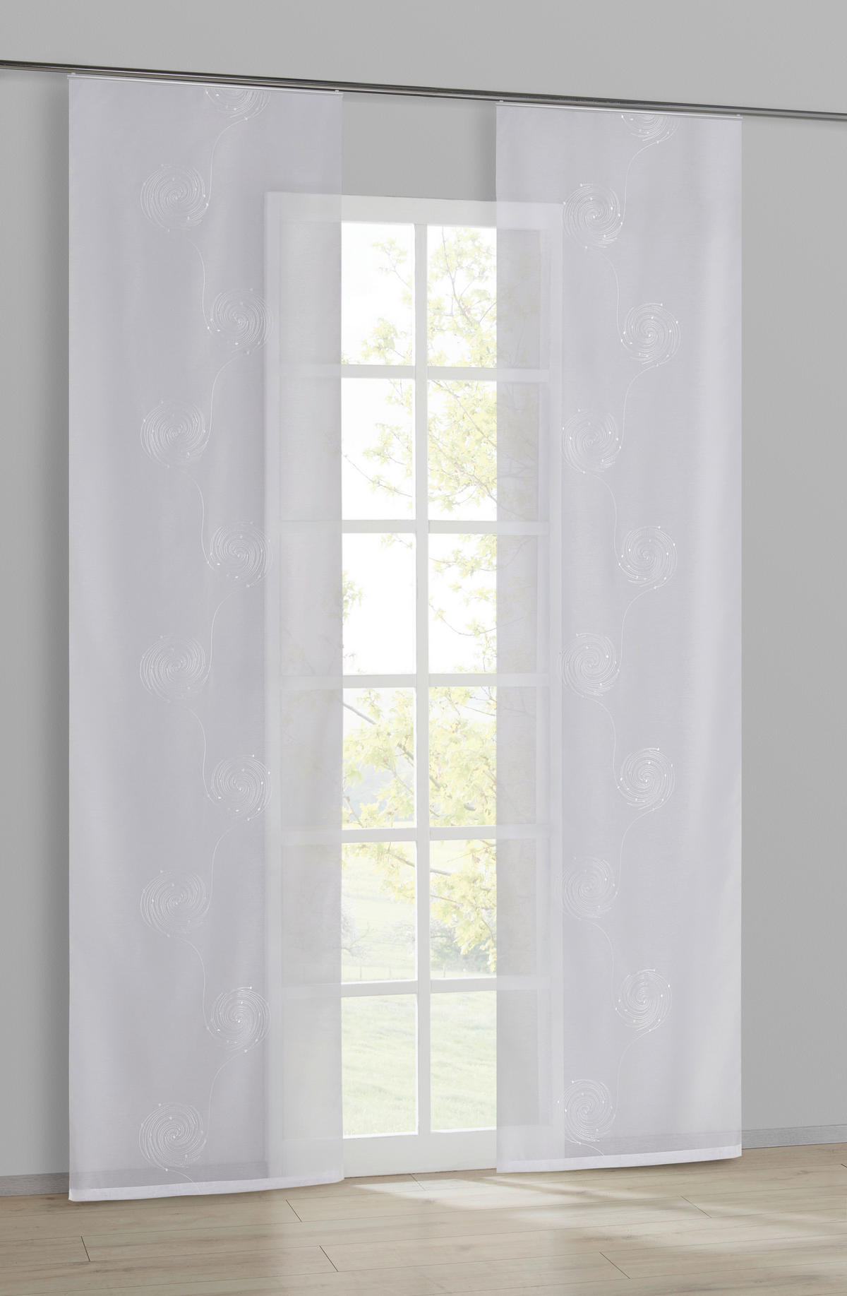 Schiebevorhang Sofia weiß B/L: ca. 60x245 cm Sofia - weiß (60,00/245,00cm) - POCOline