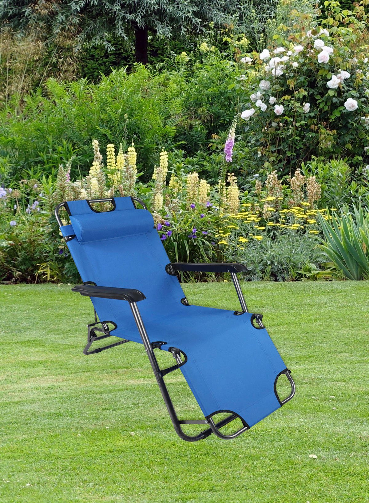 VCM Relaxliege Maltosa blau Stahl Maltosa - blau - VCM