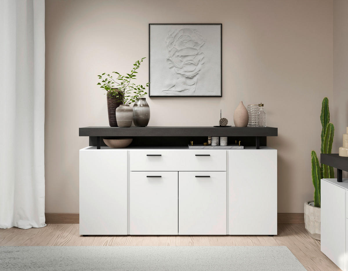 Sideboard Fly B/H/T: ca. 164x90x40 cm Fly - weiß (164,00/90,00/40,00cm)