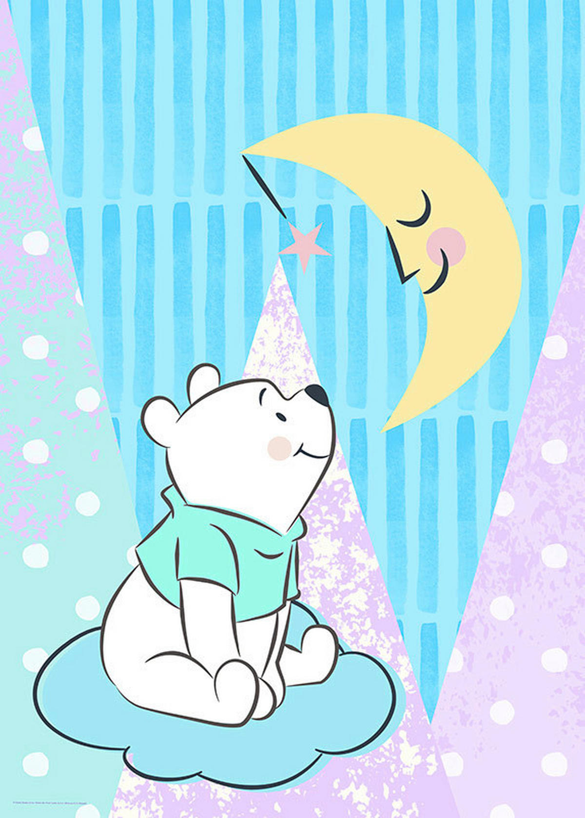 Komar Poster Winnie Pooh Moon Disney B/L: ca. 50x70 cm Winnie Pooh Moon - (50,00/70,00cm) - Komar