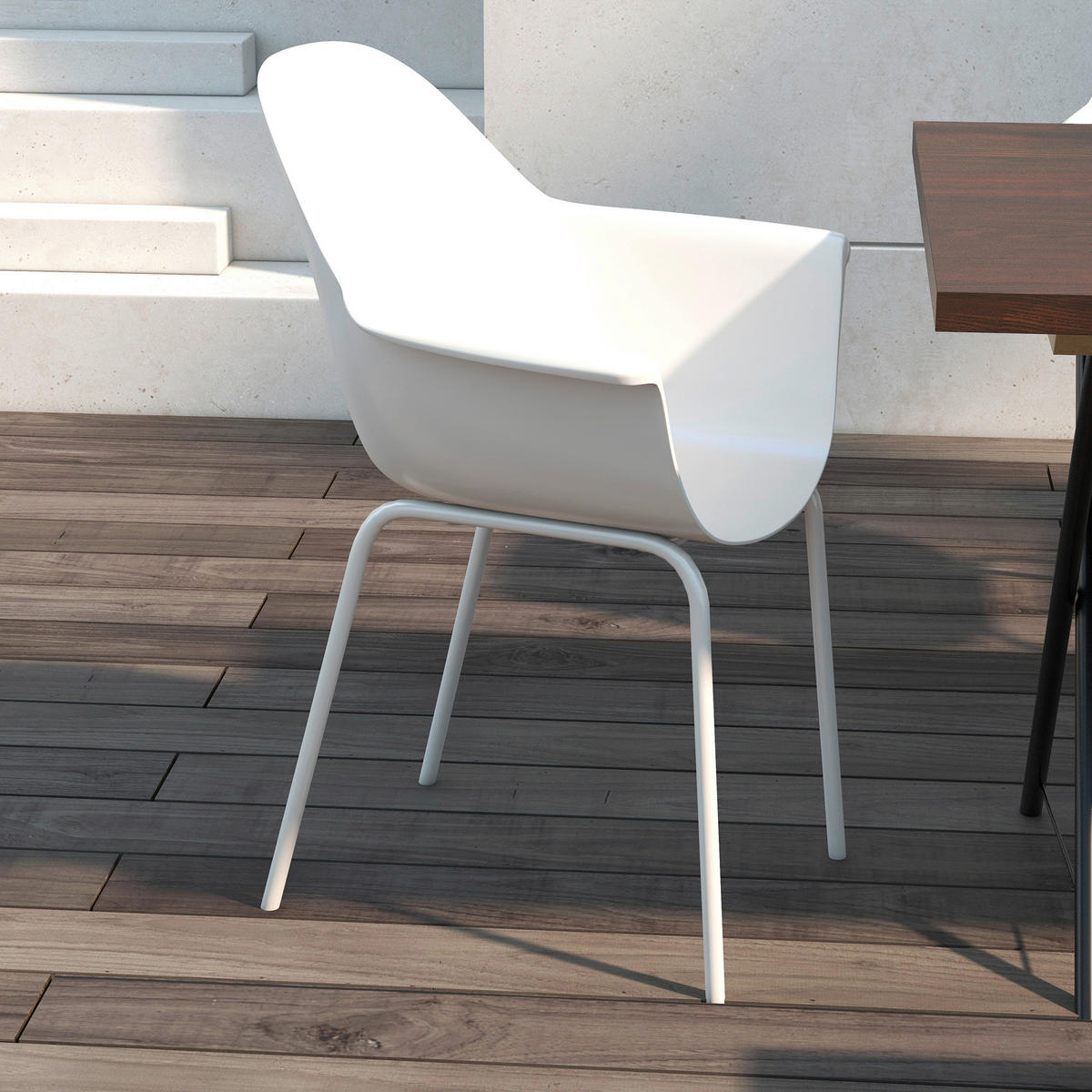 Outsunny Bistro-Set grau Stahl B/H/L: ca. 55x84x59 cm Bistro-Set - grau (59,00/55,00/84,00cm) - Outsunny