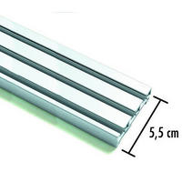 Flächenvorhangschiene silber Aluminium 3.0 Läufe Flächenvorhangschiene_3lfg. - silber (225,00/5,50/1,50cm) - Boviva