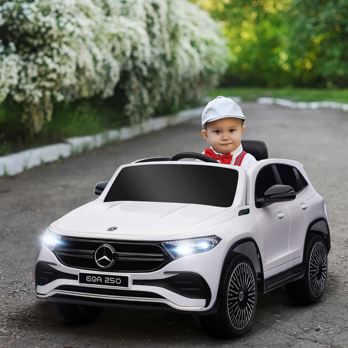 HOMCOM Kinderauto weiß B/H/L: ca. 69x111,5x52,5 cm Elektro-Kinderauto - weiß (52,50/69,00/111,50cm) - HOMCOM