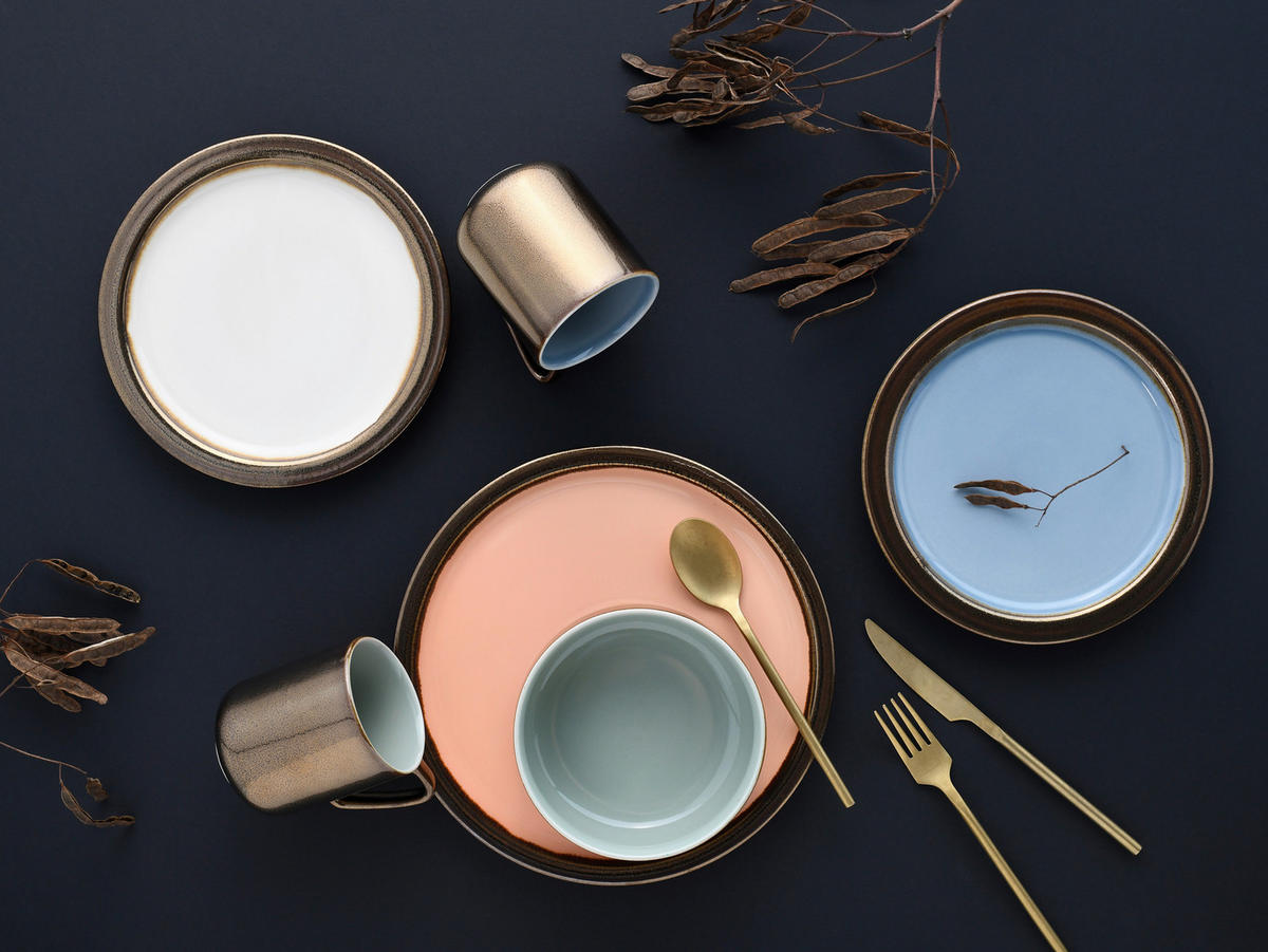 CreaTable Kombiservice RUSTIKAL - Collection multicolor Steingut 16 tlg. RUSTIKAL - Collection - multicolor - CreaTable