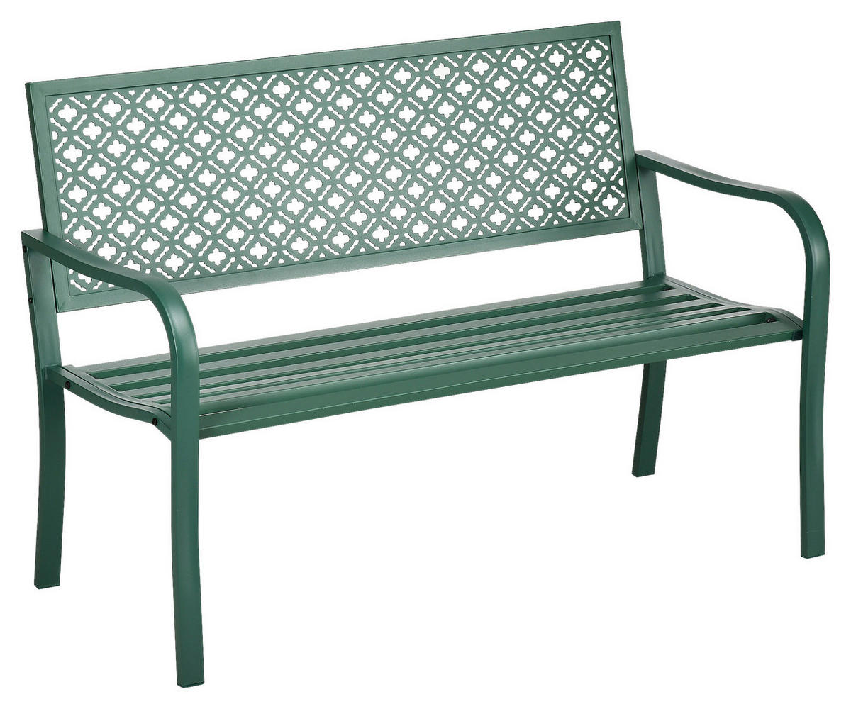 Outsunny Gartenbank Gartenbank - dunkelgrün (127,00/63,00/83,00cm) - Outsunny